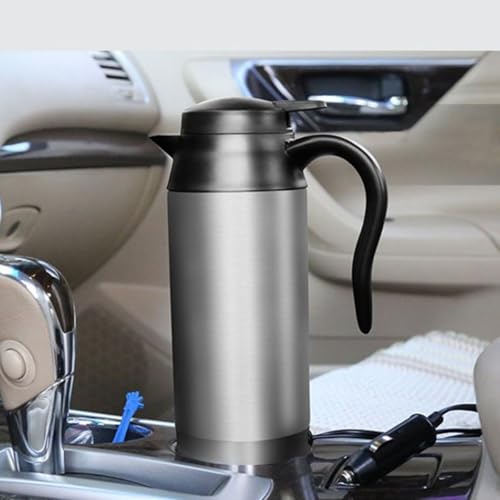 Pava eléctrica para auto 12V 750ml acero inoxidable miniatura 5