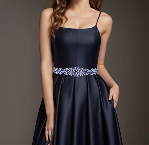 Women Bridal Wedding Rhinestones Belt Dress Party Belts Evening Dress Ribbon Accessories2