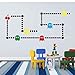 BKDPW Dessin Animé Pacman Jeu Sticker Mural Chambre d'enfants Jeu Parental Xbox Space Invader Pacman Sticker Mural Chambre Salle De Jeux Vinyle Décoration 82 * 39Cm