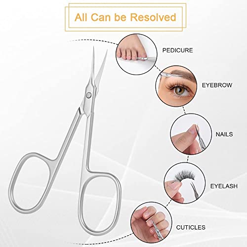 URAQT Nagelschere Hautschere, Nagelhautschere Nagelscheren Nagelhautzange aus Rostfreiem Edelstahl, Baby Fingernagelschere mit Gebogener Spitze, Nail scissors für Fuß und Fingernägel