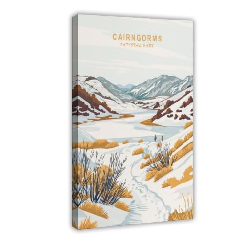 Toile Cairngorms parc national Écosse impression art mur salon