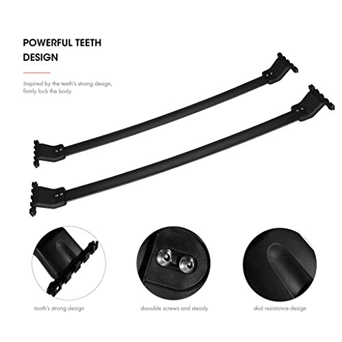 ALAVENTE Roof Rack Cross Bars Compatible for Honda Pilot 2009 2010 2011 2012 2013 2014 2015, Luggage Roof Rails for Pilot 09-15, Top Side Rail Needed (Pair, Black) - Thumbnail 5