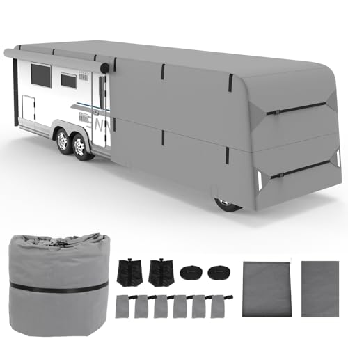 Class A RV Cover 38-42FT, 7-Layer Windproof & UV-Resistant