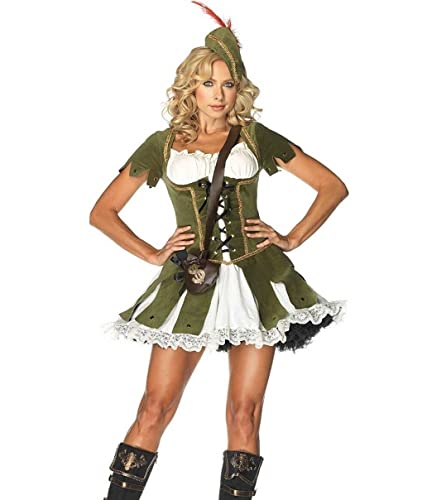 Hejo Home Damen Kostüm Robin Hood Kleid und Hut XS S M L Karneval Fasching, Größe S Cover