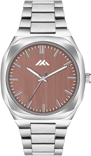 Image of PAPIO Analog Classic Silver Color Stainless Steel Band Watch for Mens and Boys