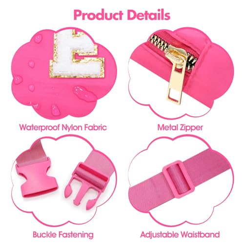 Image of PainZieteg Fanny Pack for Girls Chenille Letter Belt Bag Crossbody for Kids