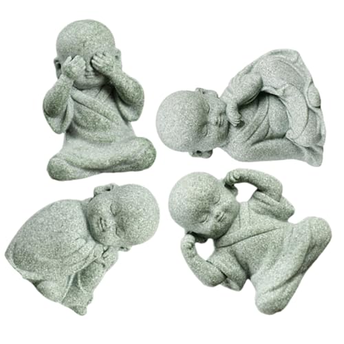 Ornement de moine de bureau Yardwe lot de 20 figurines cadeaux - 3