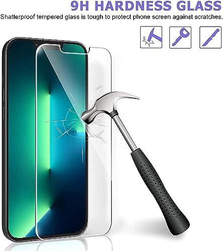 Image of Ferilinso 3 Pack Screen Protector for iPhone 13 Pro, Tempered Glass, HD | 9H+ Hardness, Military-Grade Shatterproof, Case Friendly, Easy Installation Bubble Free, with Camera Lens Protectors