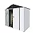 6X4 FT Metal Storage Shed with Hinged Door, Padlock and Punched Vents, Outdoor Garden Storage Shed with Apex Roof Design for Bikes, Lawnmower and Tools