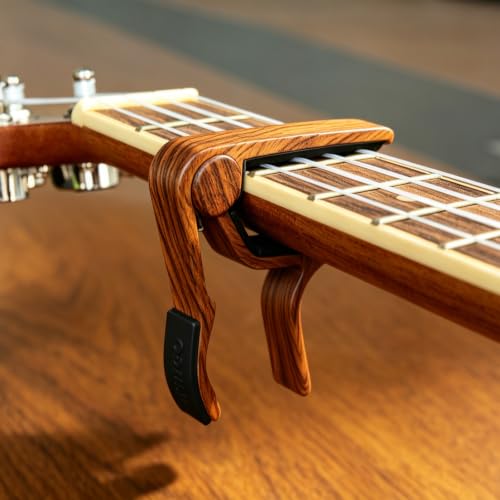 Image of WINGO Wooden Pro Ukulele Capo for Soprano Contert Baritone,Rosewood.