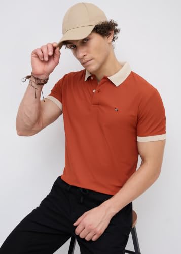 Image of Nostrum Mary Half Sleeve Polo T-Shirt with Two-Tone Collar, Stylish T Shirt for Men, Polo Tshirts for Men, Cotton T Shirt for Man, Casual Tshirt for Mens Boys