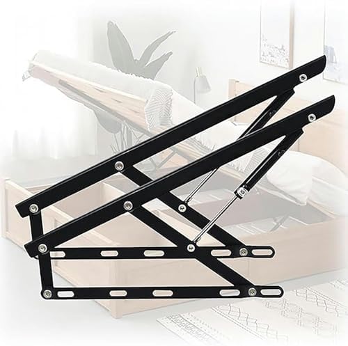 Set Di 2 Kit Di Sollevamento Per Letto Con Molla A Gas, Meccanismo Di Sollevamento Per Letto Pieghevole, Set Di Cerniere Per Telaio Letto Con Sollevamento, Meccanismo Idraulico Pneumatico Per