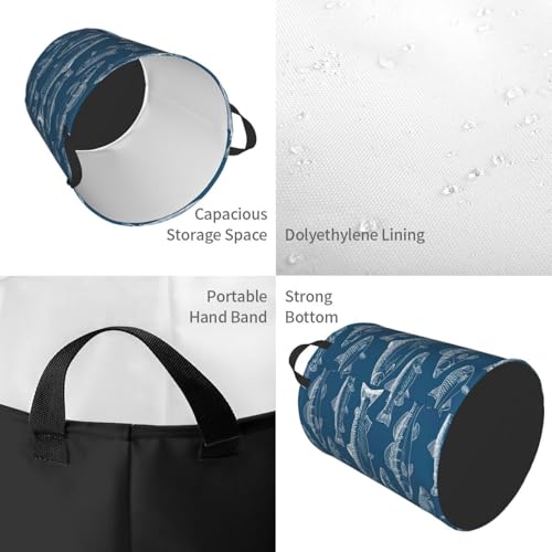 Panier pour couverture et jouets imprimé océan idéal dans le salon - 5