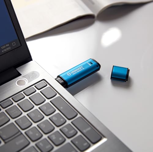 Image of Kingston Ironkey Vault Privacy 50 USB-C 16GB Flash Drive | FIPS 197 Certified | XTS-AES 256-bit | BadUSB and Brute Force Protection | Mult-Password Option | IKVP50C /16GB | Fips 197 Xts-Aes 256-Bit Encryption, Badusb and Brute-Force Protection, Multi-Password Recovery, IPX8