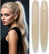 Rich Choices Claw Clip Ponytail Extension Human Hair 14 Inch Real Hair Ponytail Extension Balayag...