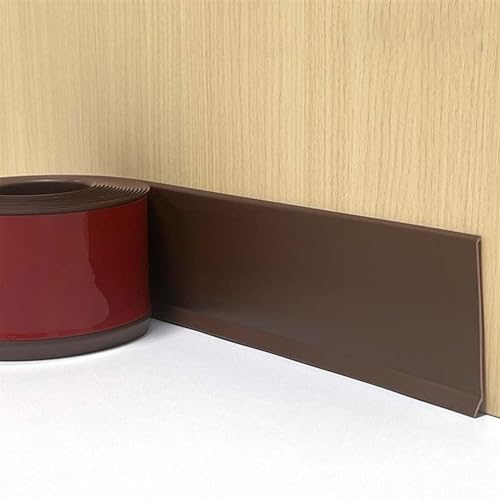 Moulure de bord de plafond flexible brun et base vinyle sol 6 m