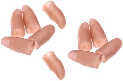 dophee Finger Magic Trick Fake Soft Thumb Tip Close Up Stage Show Prop Prank Toy (10Pcs) image 4
