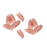 dophee Finger Magic Trick Fake Soft Thumb Tip Close Up Stage Show Prop Prank Toy (10Pcs)