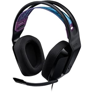 Logitech G335 Wired Gaming Headset, with Flip to Mute Microphone, 3.5mm Audio Jack, Memory Foam Earpads, Lightweight, Compatible with PC, PlayStation, Xbox, Nintendo Switch – Black