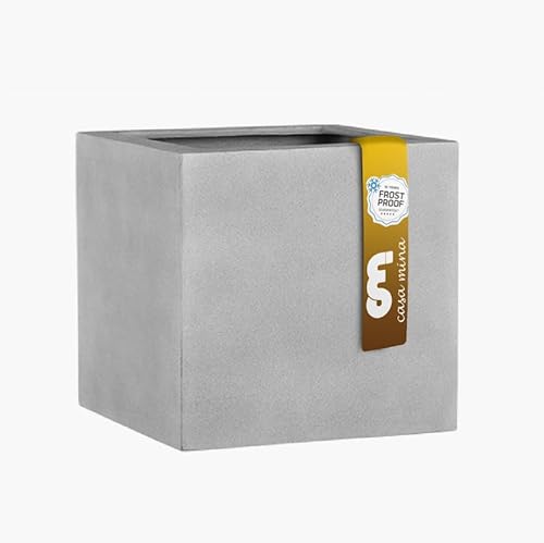 Casa Mina Fiberglas Blumenkübel Lisburn grau