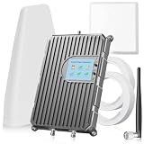 Cell Phone Signal Booster for Home Office, Up to 7000 sq. ft, Compatible with Compatible with T-Mobile & AT&T & Verizon Urban Areas, Boost 5G 4G LTE 3G Signal on Band 2/25/4/66/5/12/17, FCC Certified