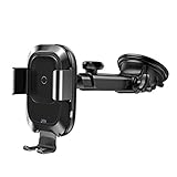 Baseus Wireless Car Charger Mount, 10w Automatic Infrared Qi Fast Charging Car Phone Holder Dashboard Compatible with iPhone Xs/Xs Max/XR/X, Galaxy Note 9/ S9/ S9+ & Other Qi Enabled 4.0-6.5in