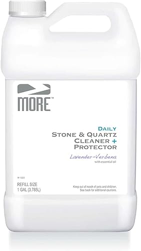 More Limpiador de piedra y cuarzo + protector Limpiador de granito, cuarzo y mármol para encimeras de cocina y baño Recambio de aerosol de