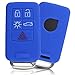 ASARAH Cover chiavi auto PREMIUM in silicone compatibile con Volvo, Copertura protettiva per chiavi dell'auto, Copertina per tipo di chiave 5BKL - Mare blu