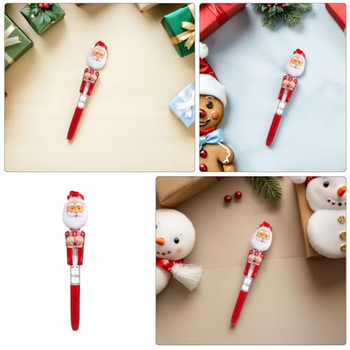 Bolígrafo luminoso de Papá Noel con luces LED y puños interactivos para regalar en Navidad 3