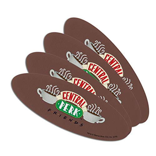 Friends Central Perk Logo Double-Sided Oval Nail File Emery Board Set 4 Pack