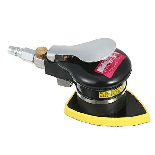Lijadora neumática de órbita aleatoria, pulidora de aire, lijadora de detalles de palma para el cuidado de la pintura de las esquinas del coche, eliminación de óxido, molienda de madera