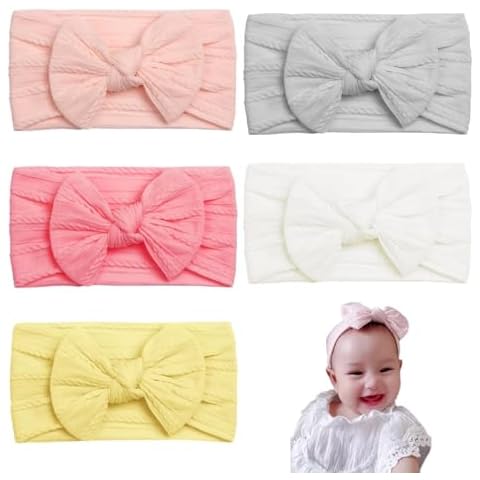 5 PCS Baby Girl Bow Headbands Set Cover