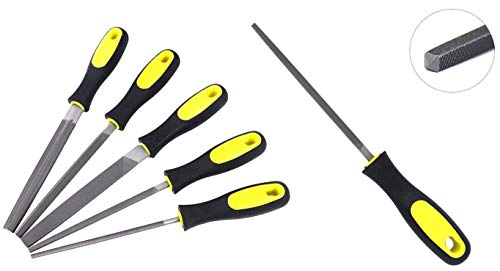 Image of Diy Crafts India 686 Wood File Steel File Rasp 8'' Inch Round /Flat /Square /Triangle /Half-round Metal Files, Multicolor
