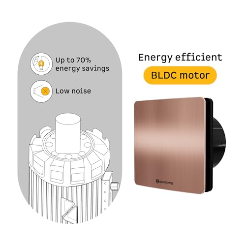 Image of atomberg Studio Exhaust Fan 150mm (6 Inches) | BLDC Motor | 6.8W| Low Noise | 2000 RPM| Ideal for Bathroom,Kitchen | Easy to Clean | Installation-Round Cut (153mm) | 2 Years Warranty | Rose Gold