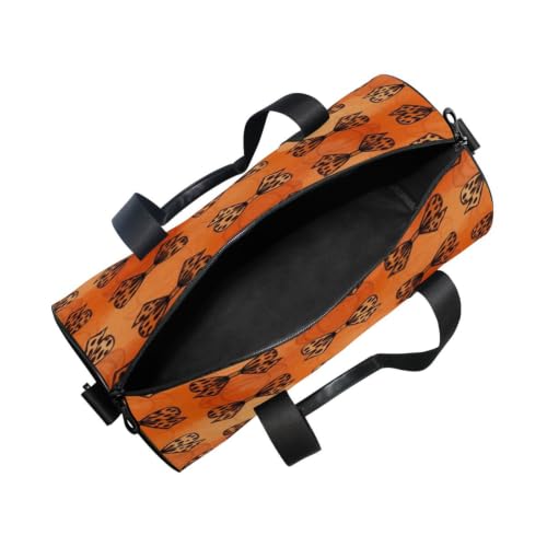 Bolsa deportiva redonda con lazo de leopardo y bolsillo interior 5