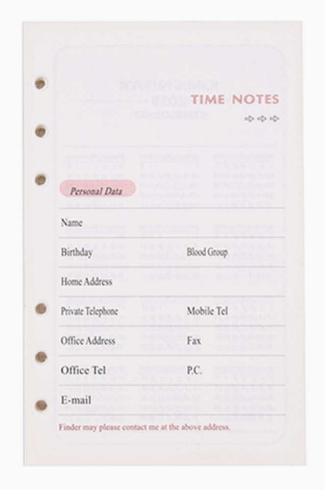 SealeiLoose-Leaf Diary Refill,Filler Paper,Refills 6 Holes Lined Beige Paper for A6 Loose Leaf Binder Notebook, 4.3 X 6.9 Inches, 80 Sheets/160