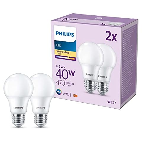 Philips Bombilla LED estándar 4.9W Pack 2 Cover