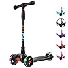 Allek Kick Scooter B02, Lean ‘N Glide Scooter with Extra Wide PU Light-Up Wheels and 4 Adjustable Heights for Children from 3-12yrs (Black) Allek Kick Scooter B02, Lean ‘N Glide Scooter with Extra Wide PU Light-Up Wheels and 4 Adjustable Heights for Children from 3-12yrs (Black)