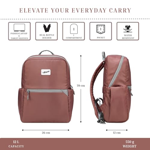 Image of F Gear Cannes 12L Laptop Backpack|Premium, Soft Touch, Lightweight & Durable|Laptop & Tablet Sleeves|3 spacious compartments & 2 Pockets|Ideal for Office, Daily Use & Travel