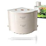 Filter für Aquarien, 17 x 17,5 x 17,5 cm, Eckfilter für Aquarien, Wasserfall-Durchflussfilterbox für Betta-Garnelen, Zuhause, Büro, Wohnung, Schlafzimmer, Wohnzimmer, Büros, Apartme
