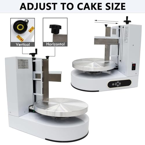 Macchina per glassare Torte, Macchina Rotante per Decorare Torte per Una Copertura Liscia di Crema, Raschietto per Torte Regolabile per Cottura Professionale e Uso Domestico