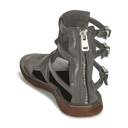 Women Chic Open Round Toe Flat Gladiator Sandals Strap Buckles Back Zipper Stylish Casual Daily Dress Shoes Size 4-16 US3