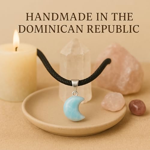 Larimar Moon Pendant