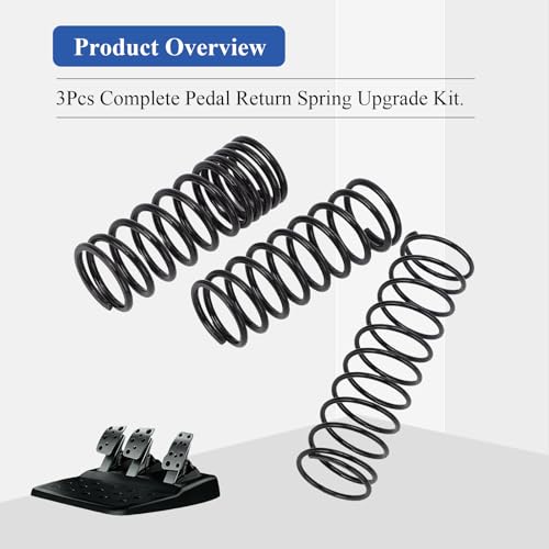 Image of Pedal Return Spring Kit for Logitech G25 G27 G29 G920 G923 Racing Pedals | Shifter Mod Spring Kit w /Brake Pedal Spring, Throttle Pedal Spring, Clutch Pedal Spring, Upgrade Wheel Mod Spring Accessory