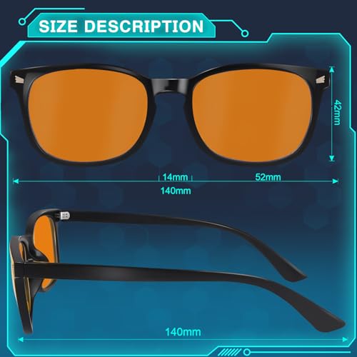 Image of Blue Light Glasses for Woman Men, 99% Blocking Square Frame 2 Pairs | Anti Eyestrain & UV Glare Protection, Computer Blue Light Blocking Glasses for Gaming TV Phone Screen