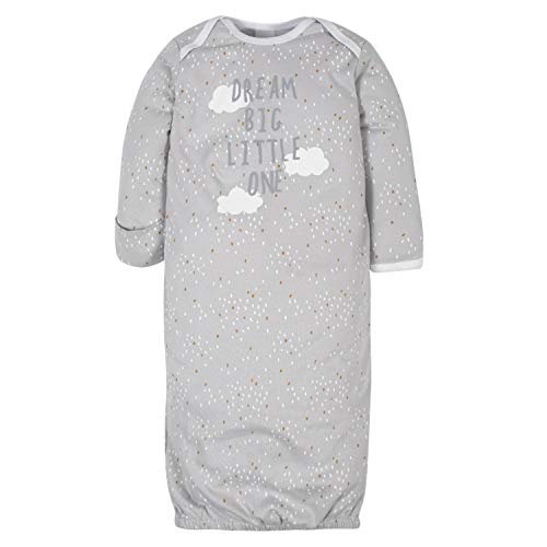 Image of Gerber Baby Girls 4-Pack Sleeper Gown - Soft Cotton Newborn Nightgowns, Elastic Hem Sleepwear Set for Infant Girls