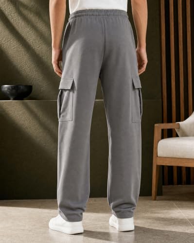 Image of Nobero Joggers for Men | Oversized Fit | Elasticated Waist with Drawcord | Soft & Breathable Fabric | Loose Track Pants | Casual & Streetwear
