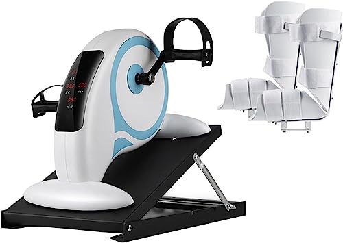 Mini bicicleta estática con soporte protector de piernas, bicicleta estática con Pedal motorizado for personas mayores discapacitadas y con accidente cerebrovascular(F)