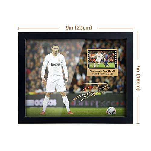 Orimami Signed Ronaldo Poster Photo Desktop Framed Picture 8X6 Inches,With 1X35Mm Film Mini Cell Display,Gifts For Cr7 Cristiano Ronaldo Fans thumb #4