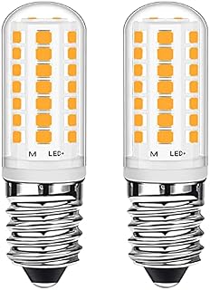 Euxper E14 LED Bulb 3W Warm White 28W Halogen Equivalent Energy Saving, E14 Small Edison Screw (SES) LED Light Bulbs 360LM for Freezer/Cooker Hood/Sewing Machine, AC220-240V, 2 Pack